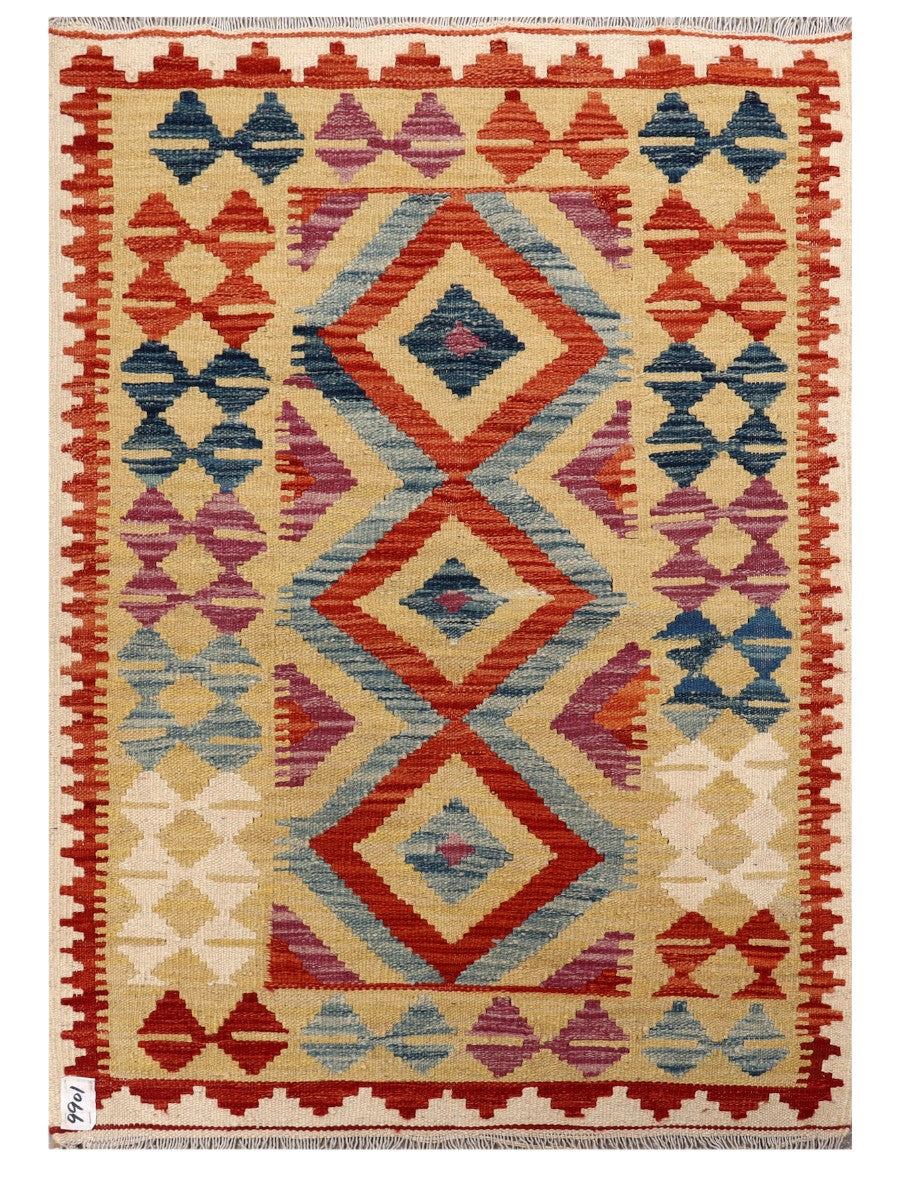 Maimana Afghanistan Kilim Rug - 124 x 88 cm
