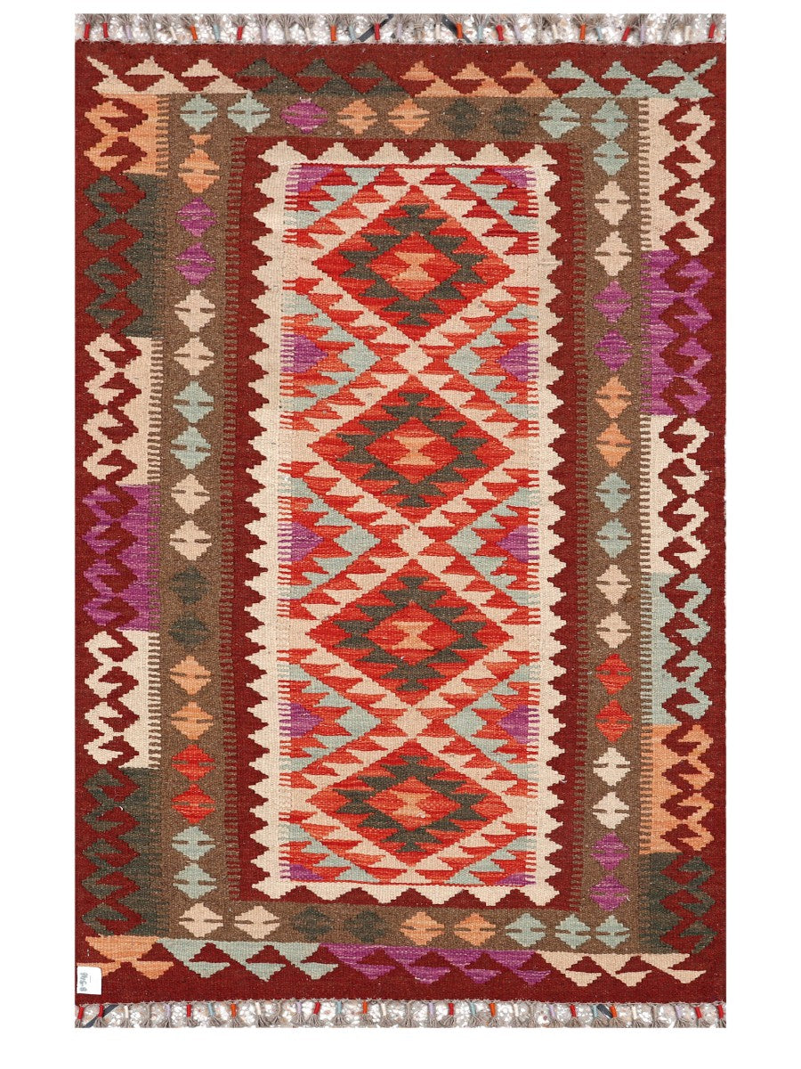 Maimana Afghanistan Kilim Rug - 155 x99 cm