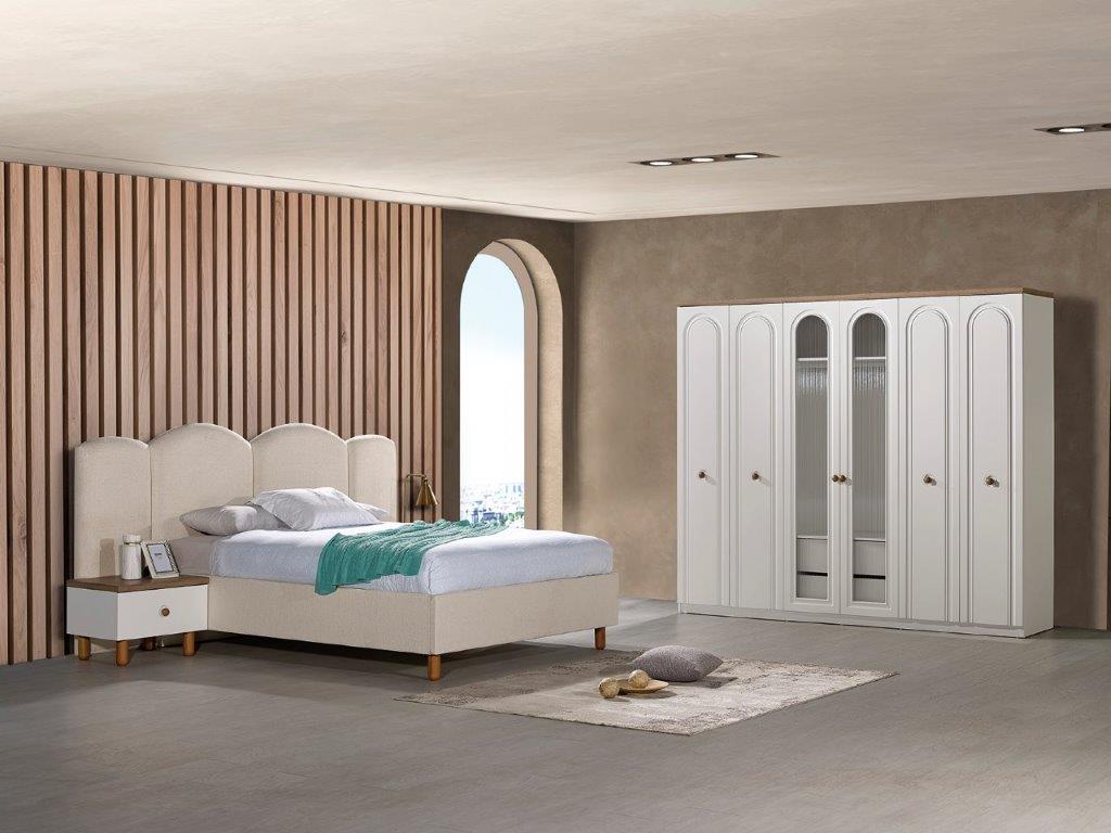 Bohem bedroom furniture by Netline Home Interior featuring modern decor and stylish bedroom setup with wooden accents.