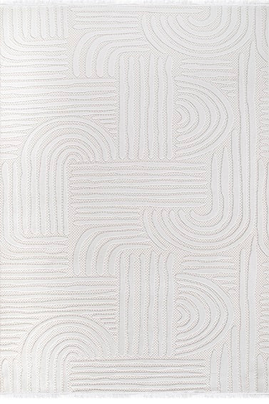 Netline Home Rugs Depot Cream Modern Boyut BY006 Area Rug – Polypropylene and Polyester, Non‑Shed, Easy‑Clean, Durable | Bedroom, Study, Kids Room, Entryway
