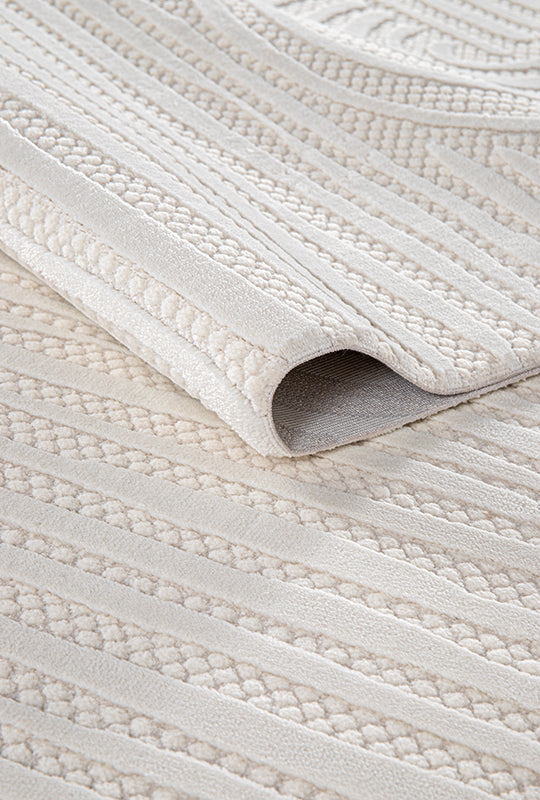 Netline Home Rugs Depot Cream Modern Boyut BY006 Area Rug – Polypropylene and Polyester, Non‑Shed, Easy‑Clean, Durable | Bedroom, Study, Kids Room, Entryway