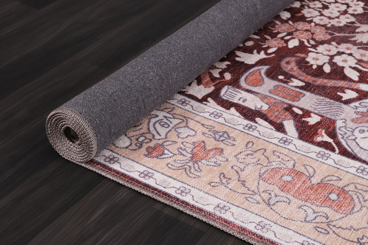 Netline Home Rugs Depot Traditional Blue Abstract Washable Rug Design R4