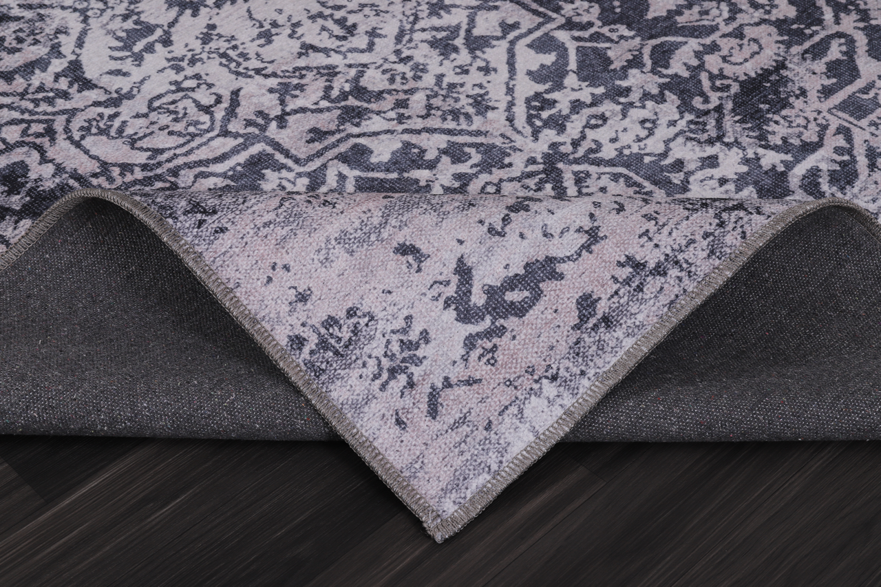 Netline Home Rugs Depot Traditional Blue Abstract Washable Rug Design 1338