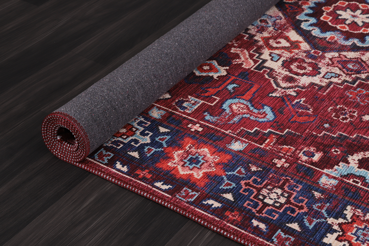 Netline Home Rugs Depot Geometric Black & White Patchwork Washable Rug Design 1307