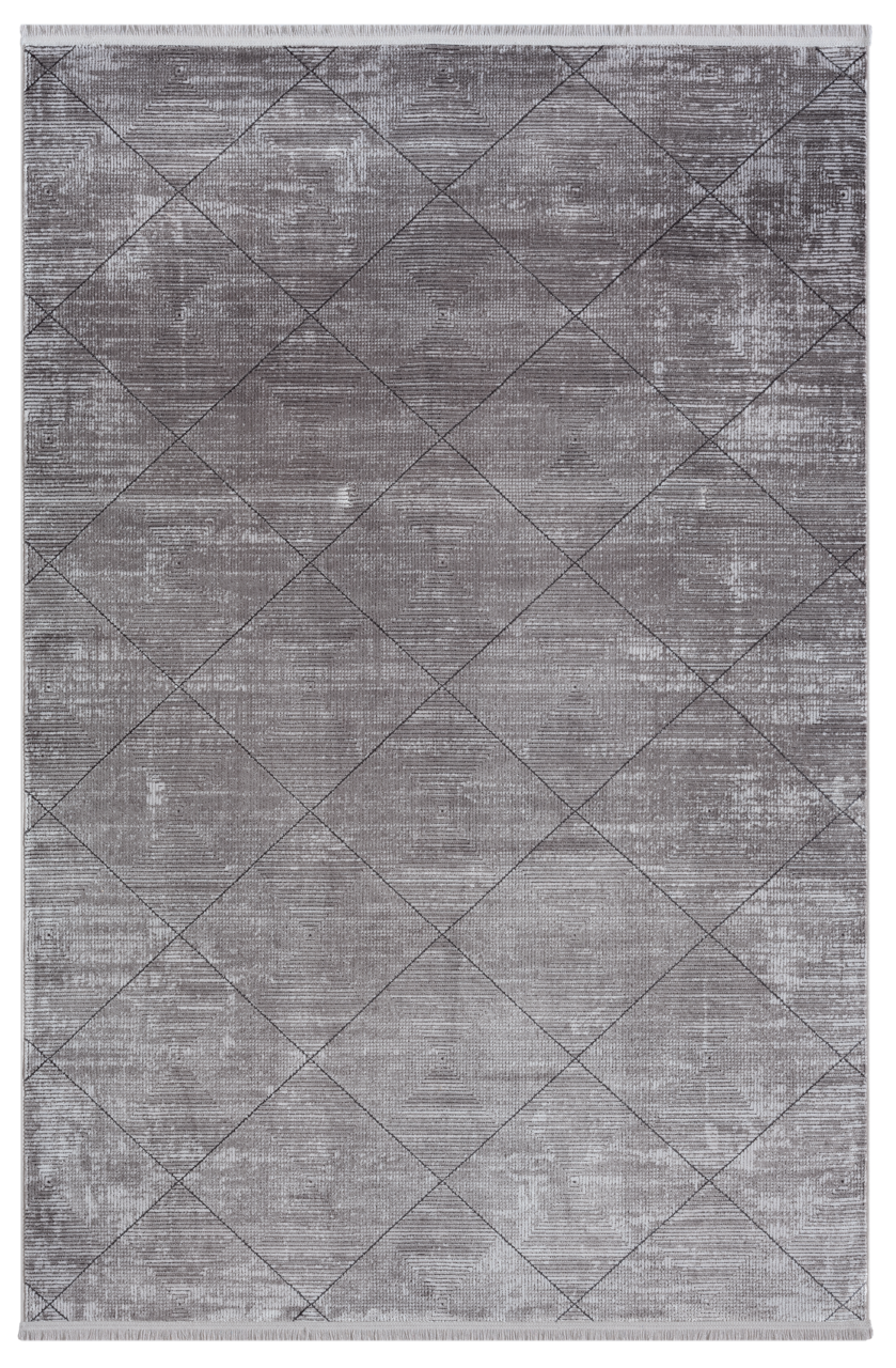 Netline Home Rugs Depot Grey Modern Mazzini 1489 Area Rug – 60% Viscose and 40% Acrylic, Non‑Shed, Easy‑Clean, Durable | Bedroom, Study, Kids Room, Entryway