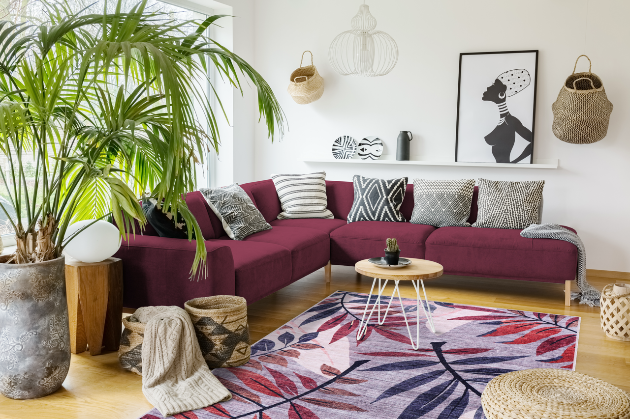 Netline Home Rugs Depot Modern Beige Floral Washable Rug Design 3001