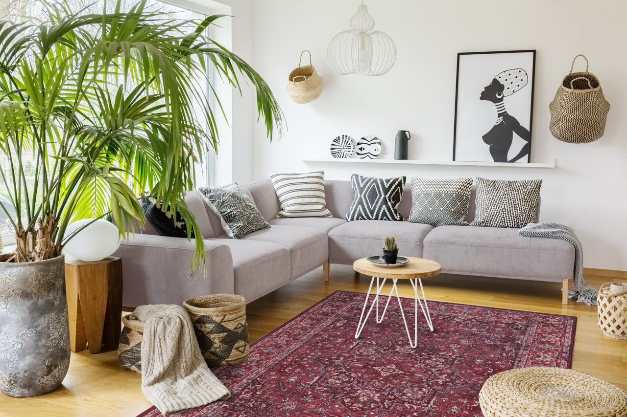 Netline Home Rugs Depot Tribal Multicolor Geometric Washable Rug Design 1310