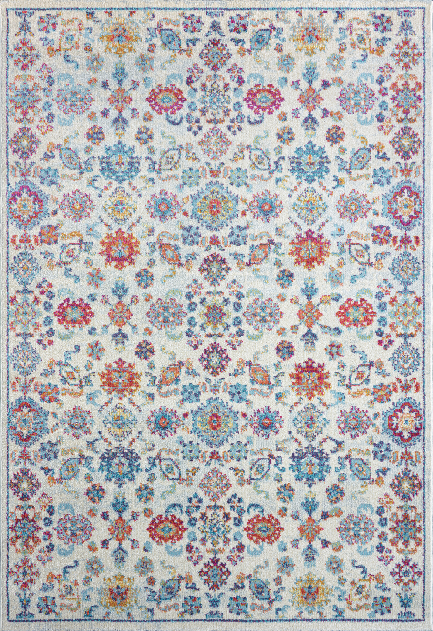Vintage Area Rug 7660 – Ivory Multicolor Classic