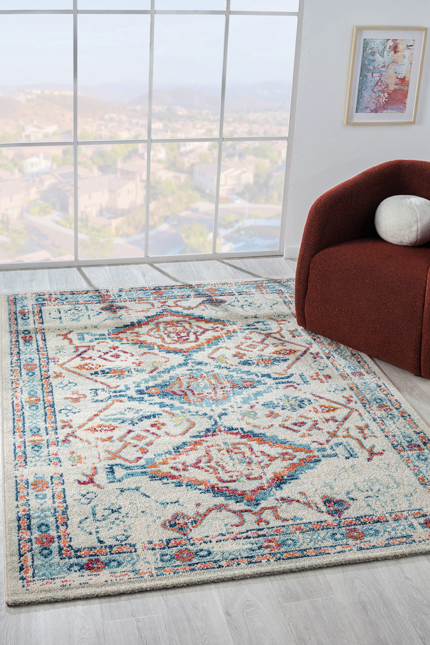 Vintage Area Rug 7661 – Tribal Distressed Terracotta