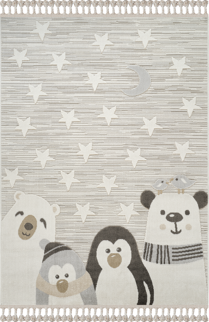 KI002 Multi-colour Modern Polyester Washable Rug shown in an illustrative room