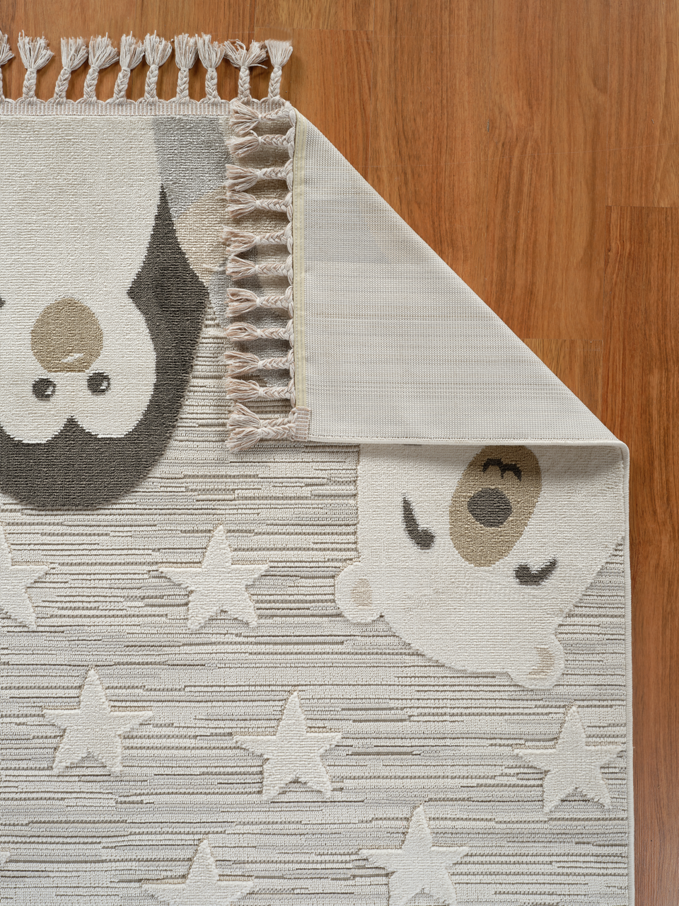 Multicolor kids' washable area rug by Netline Home featuring vibrant patterns, soft polyester material, ideal for bedrooms and playrooms.