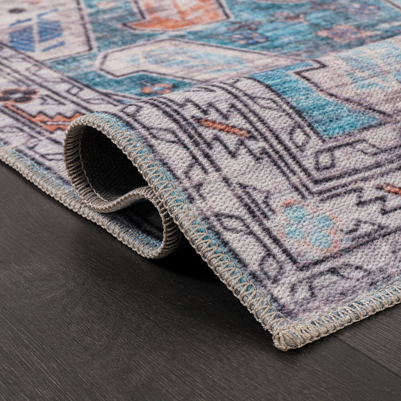 Netline Home Rugs Depot Ð Kilim Red Medallion Washable Rug Ð Design NL1015