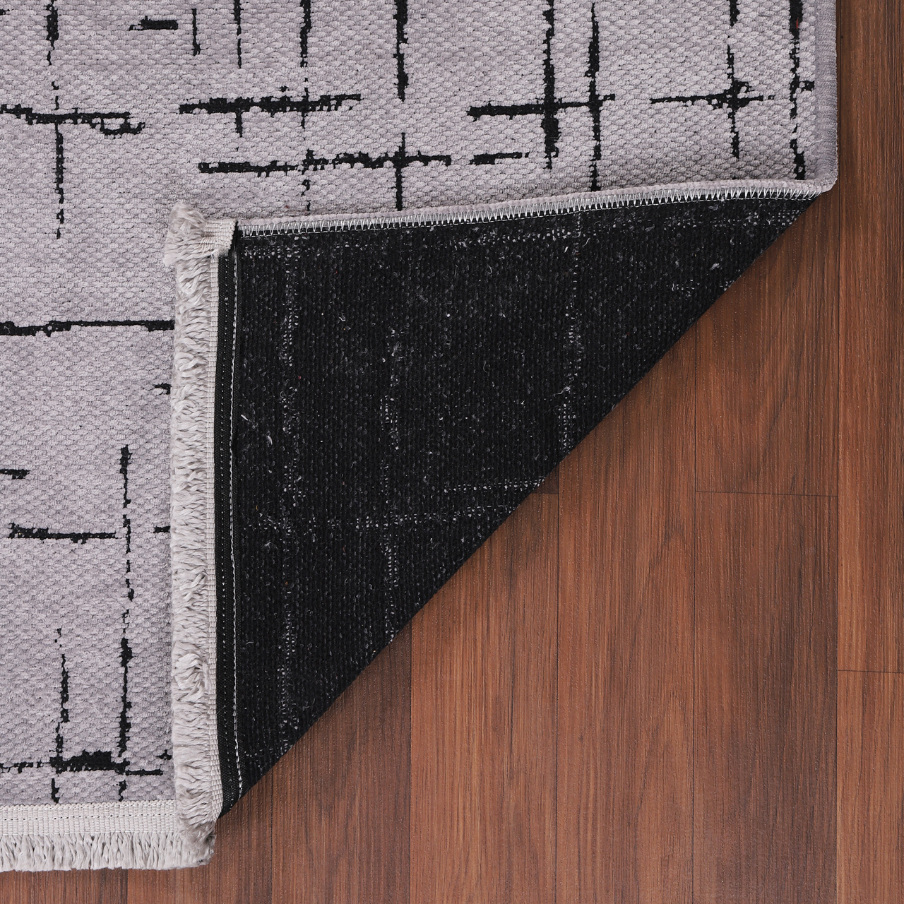 Netline Home Machine Washable Rug NT201 – GRAY Soft Chenille