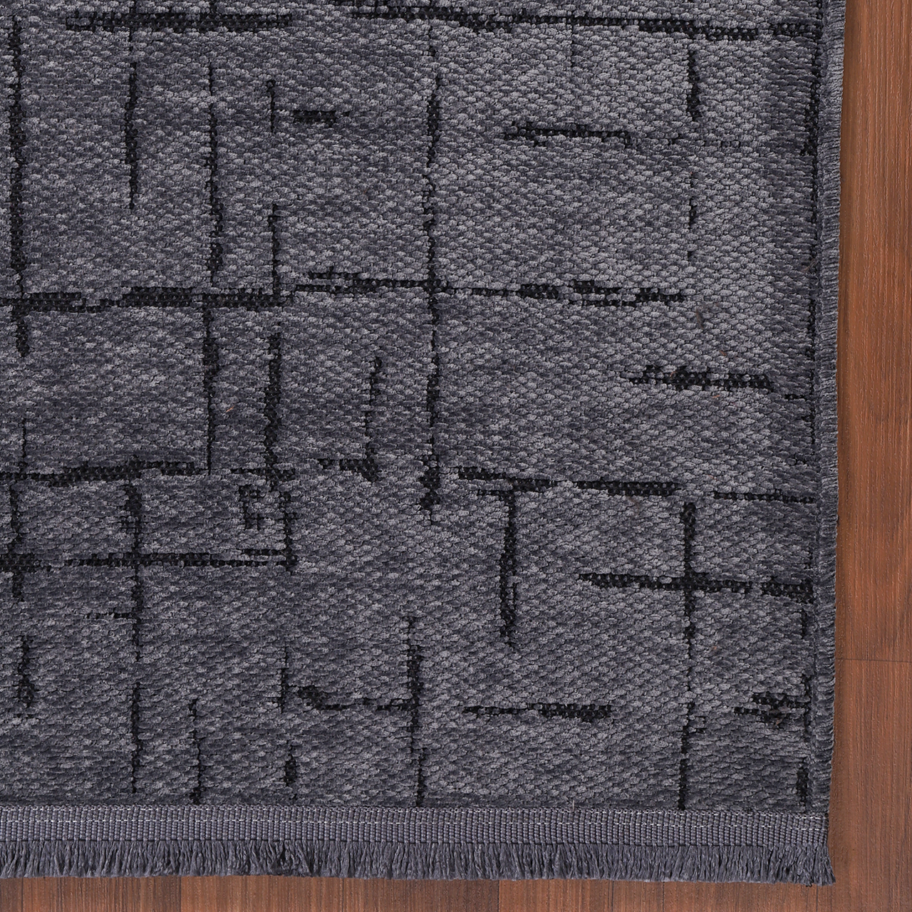 Netline Home Machine Washable Rug NT201 – DARK GRAY Soft Chenille