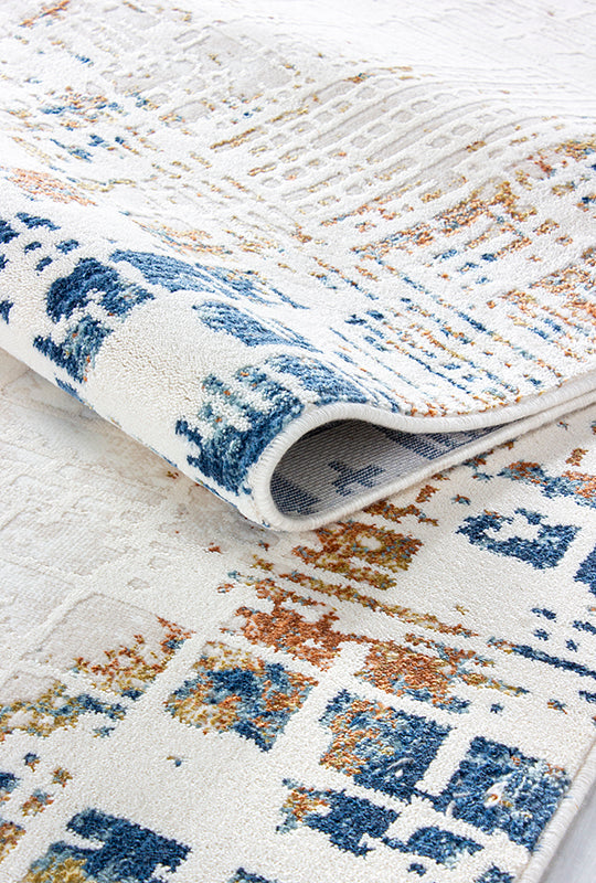 Netline Home Rugs Depot Cream Modern Zenta ZN001 Area Rug – Acrylic and Polyester, Non‑Shed, Easy‑Clean, Durable | Bedroom, Study, Kids Room, Entryway