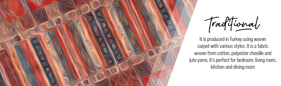 Netline Home Rugs Depot NH1316 – Machine Washable Caucasian Tribal Rug | Multicolor Striped Oriental Carpet for Living Room & Bedroom