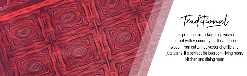 Netline Home Rugs Depot NH1317 – Machine Washable Bokhara Red Rug | Classic Geometric Oriental Carpet for Living Room & Bedroom