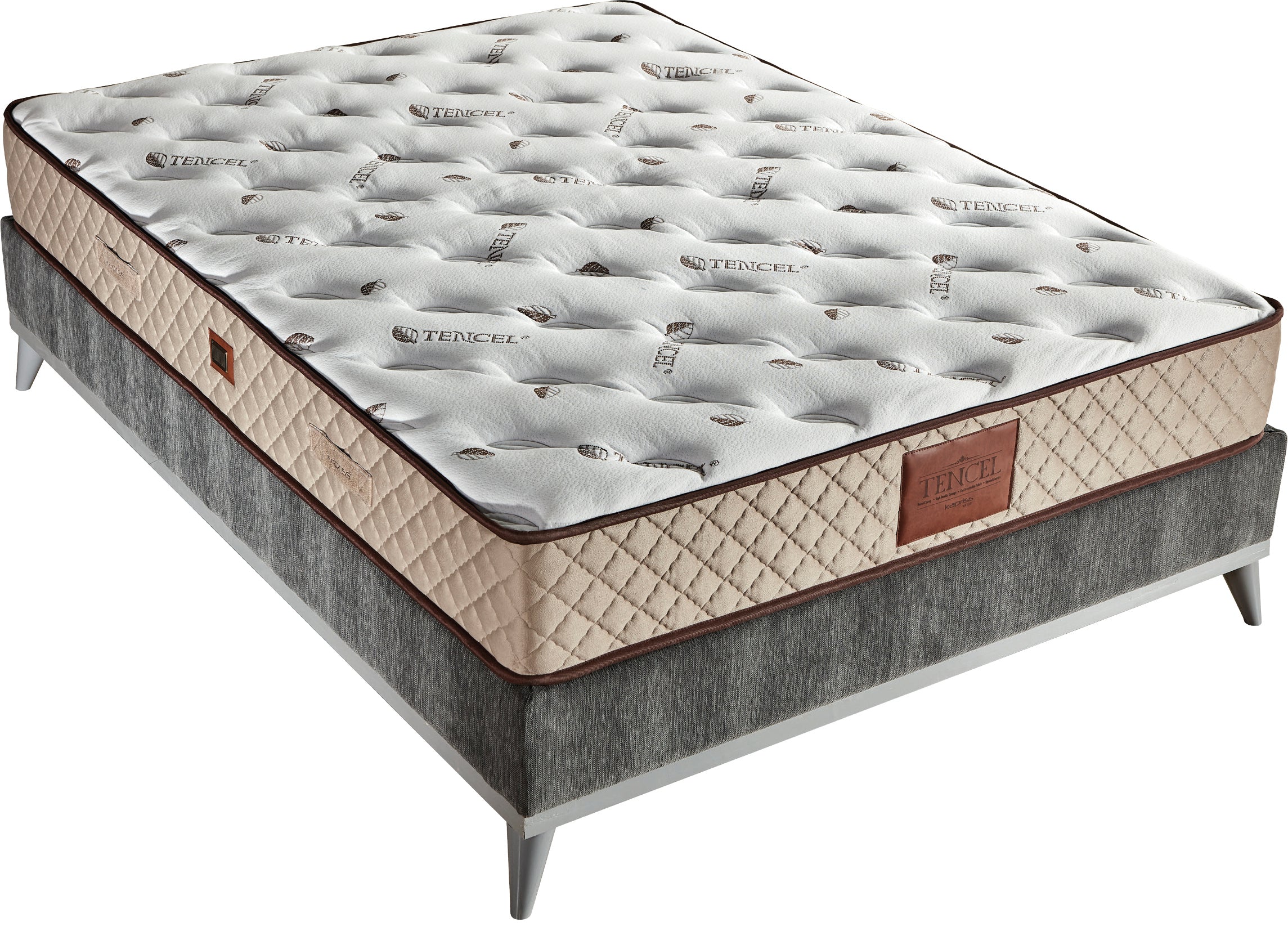 Soft Tencel bed set by Netline Home Interior with neatly arranged pillows and bedding in a modern bedroom setting.