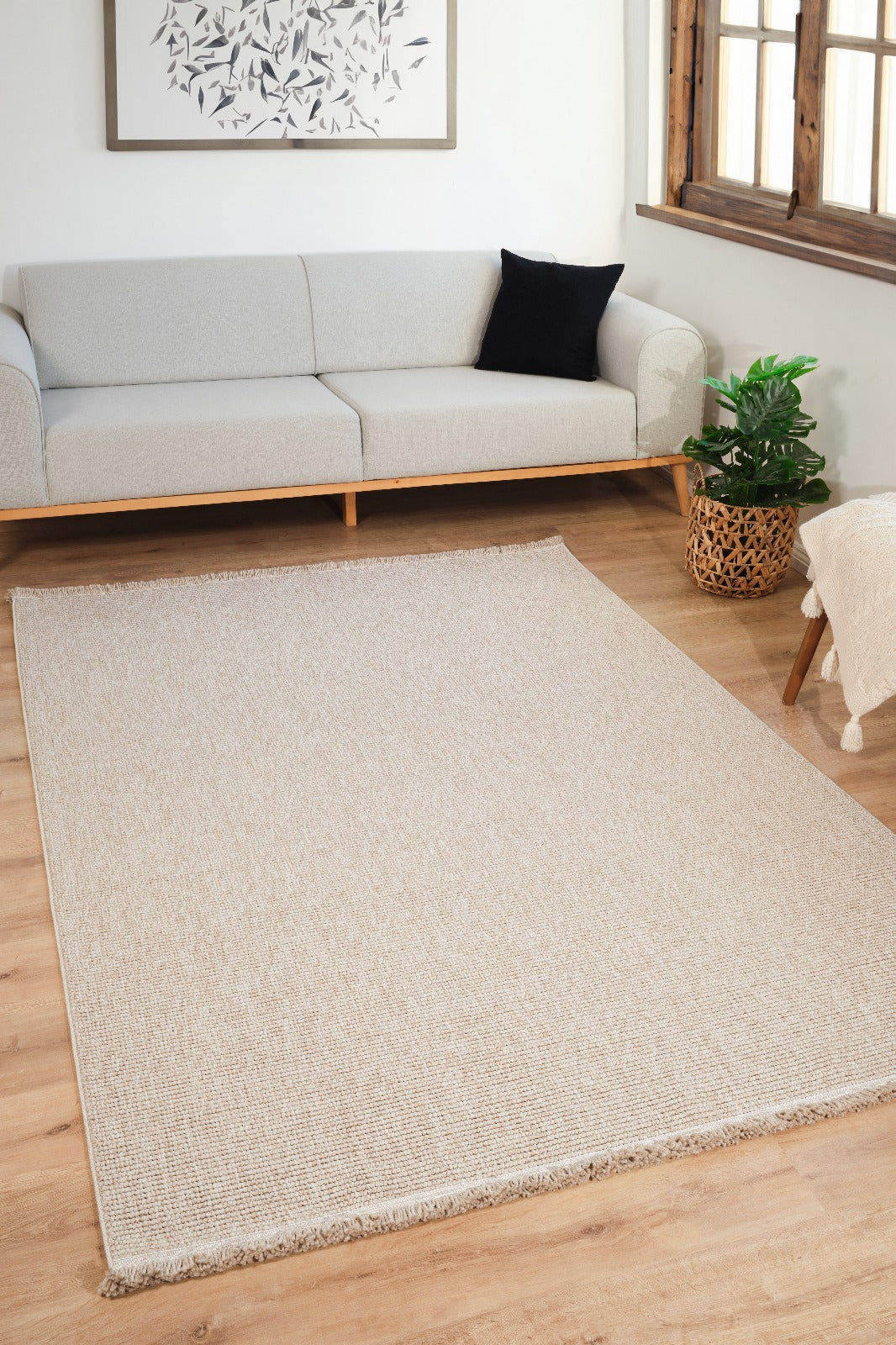 Netline Home Rugs Depot White Modern Ecoloop EC001 Area Rug – 100% Polyester, Non‑Shed, Easy‑Clean, Durable | Bedroom, Study, Kids Room, Entryway