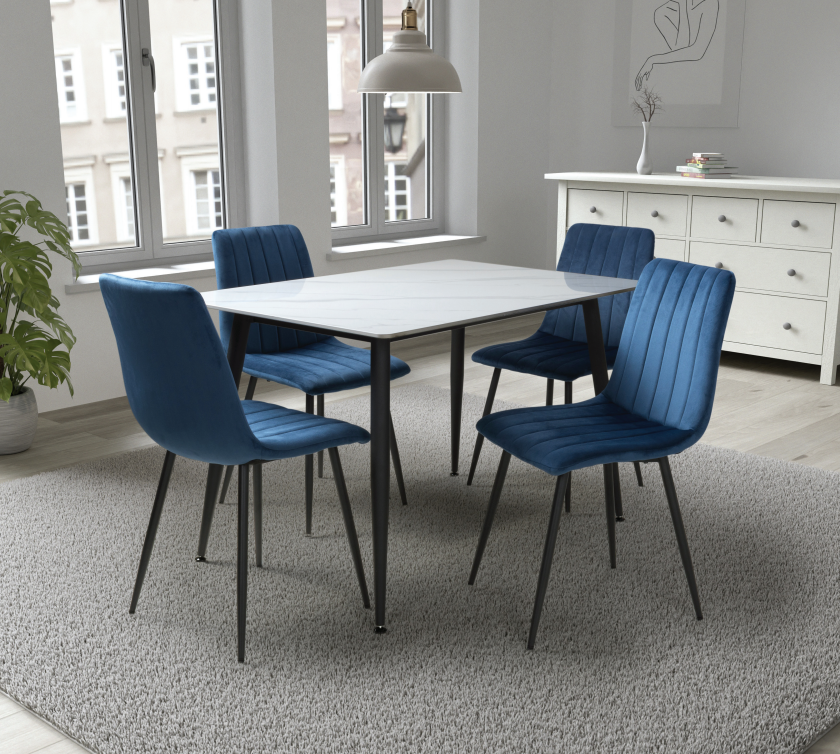 Stylish Monaco dining table with matching chairs by Netline Home Interior, perfect for family meals and modern dining spaces.