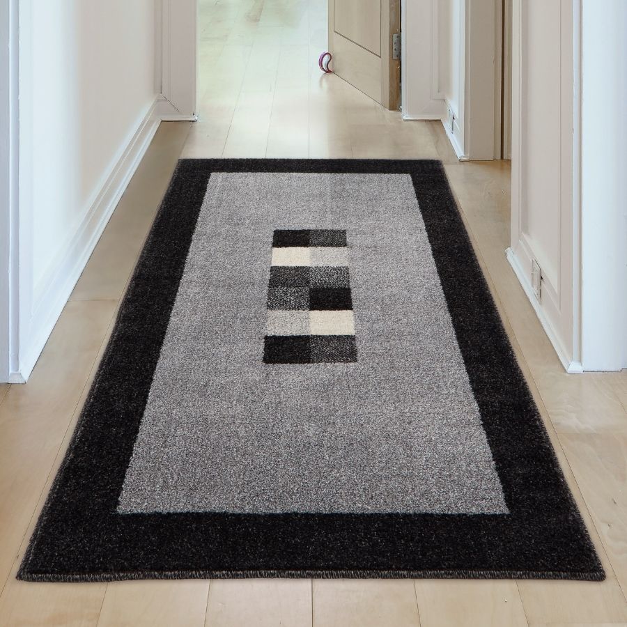 Ephesus Grey Black Rug | 7439GB