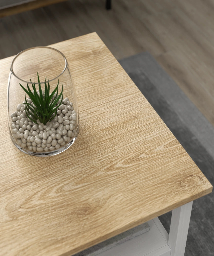Mira Coffee Table - White Wood / Legnano - White Wood Coffee Table Made in Turkey to Order for UK Living Room Interiors - White Wood coffee table by Netline Home Interior