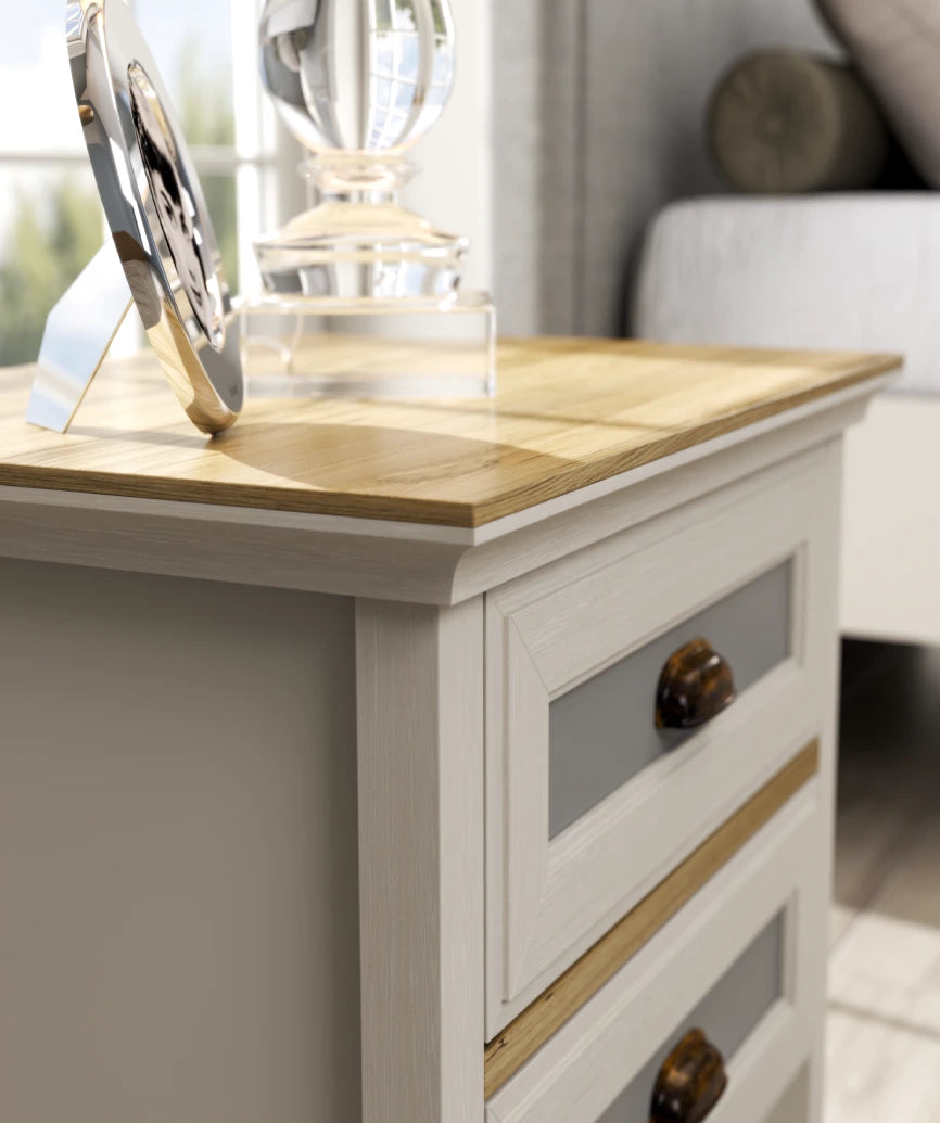 Korila Premium Moonstone 2-Drawer Nightstand - Moonstone Nightstand Made in Turkey to Order for UK Bedroom Interiors - Moonstone nightstand by Netline Home Interior
