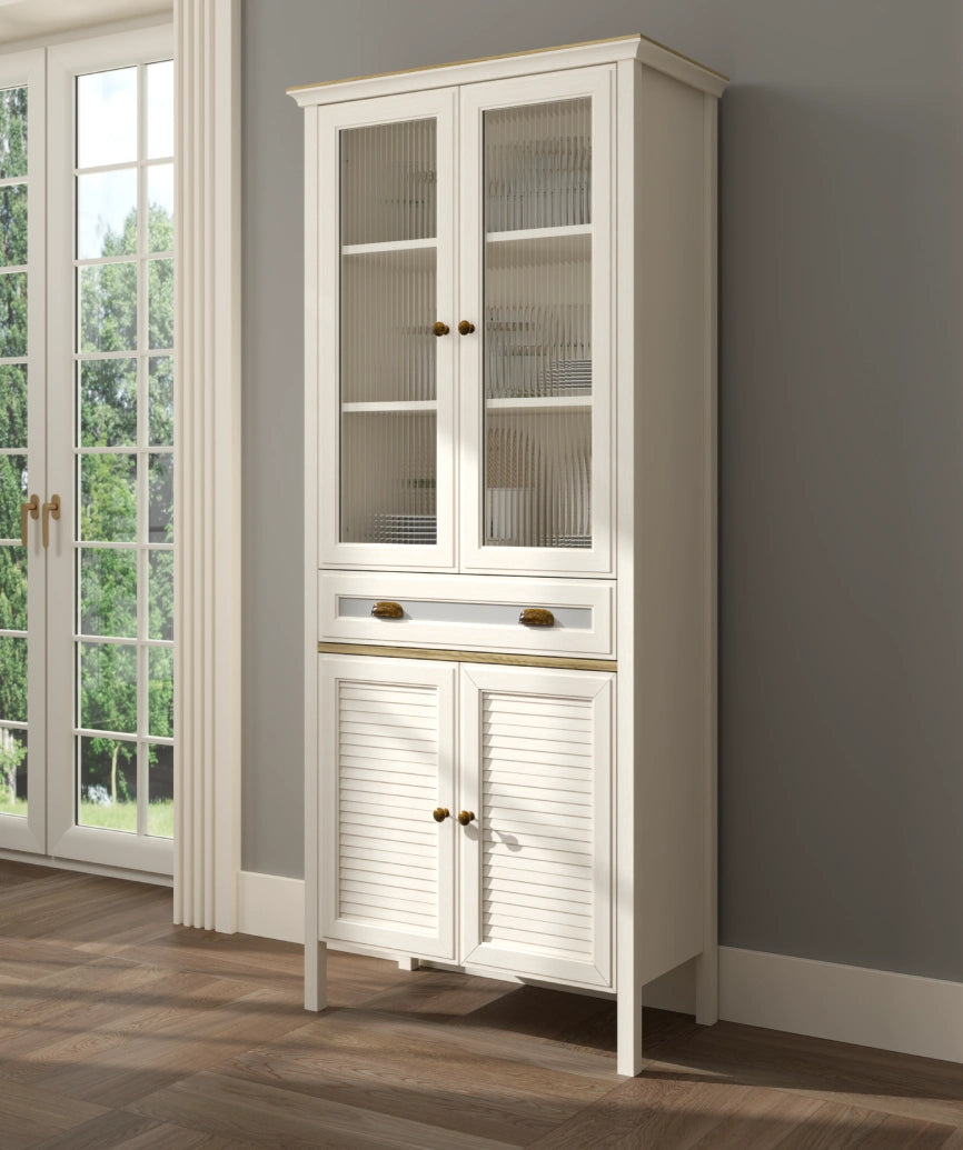 Misio Premium Legnano 4-Door Single Drawer Buffet Cabinet - Legnano Display Cabinet Made in Turkey to Order for UK Dining Room Interiors - Legnano display cabinet by Netline Home Interior