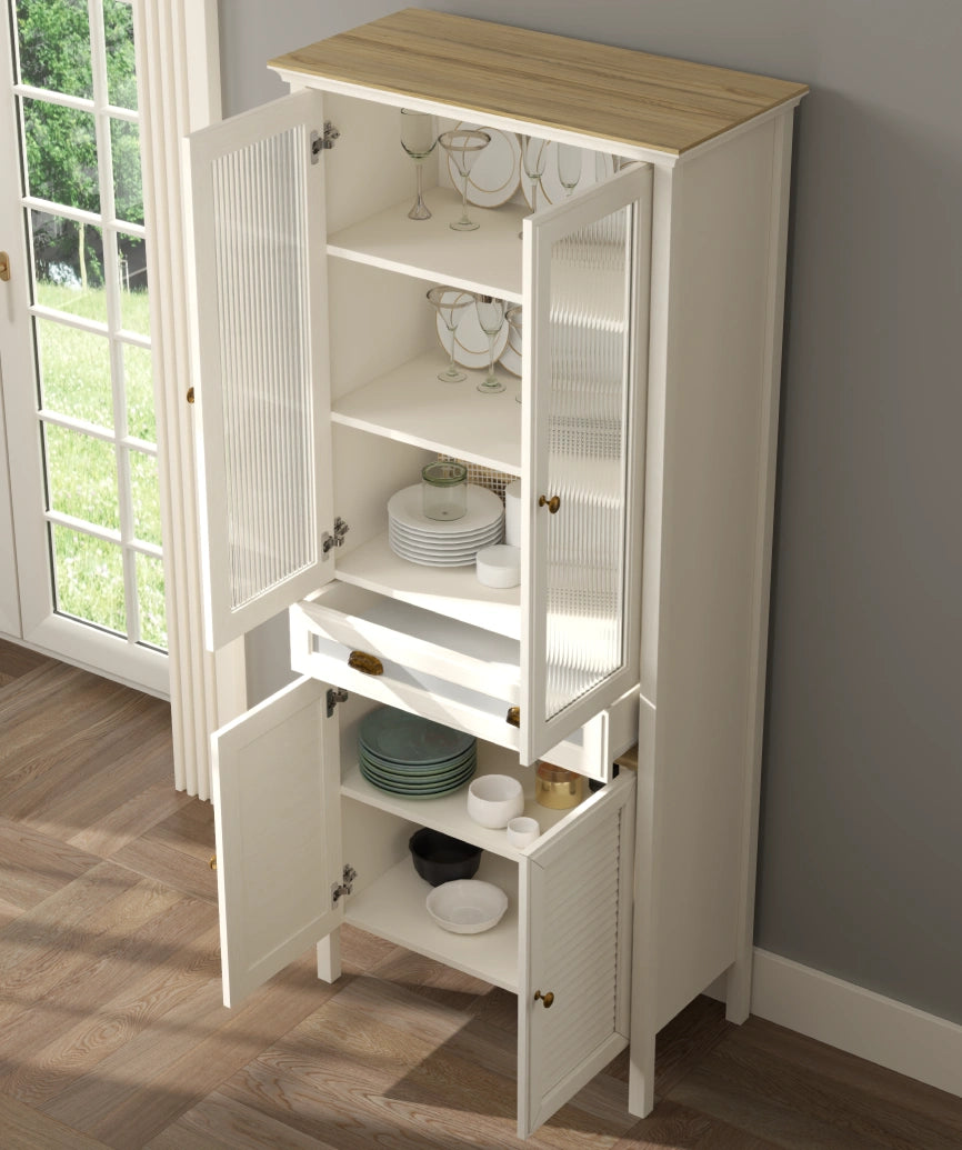 Misio Premium Legnano 4-Door Single Drawer Buffet Cabinet - Legnano Display Cabinet Made in Turkey to Order for UK Dining Room Interiors - Legnano display cabinet by Netline Home Interior