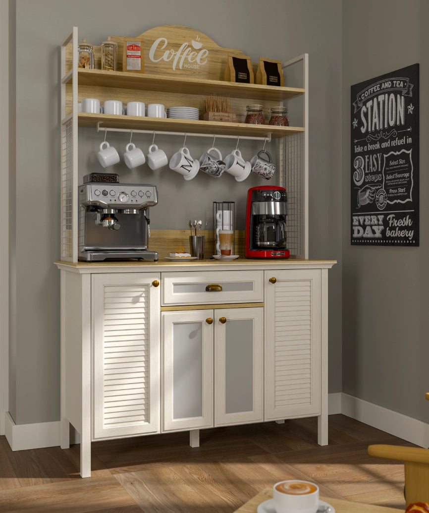 Karina Premium Moonstone Coffee Corner - Moonstone Coffee Cabinet Made in Turkey to Order for UK Dining Room Interiors - Moonstone coffee cabinet by Netline Home Interior
