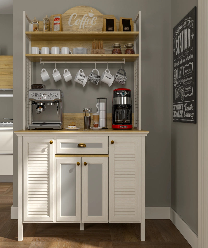 Karina Premium Moonstone Coffee Corner - Moonstone Coffee Cabinet Made in Turkey to Order for UK Dining Room Interiors - Moonstone coffee cabinet by Netline Home Interior