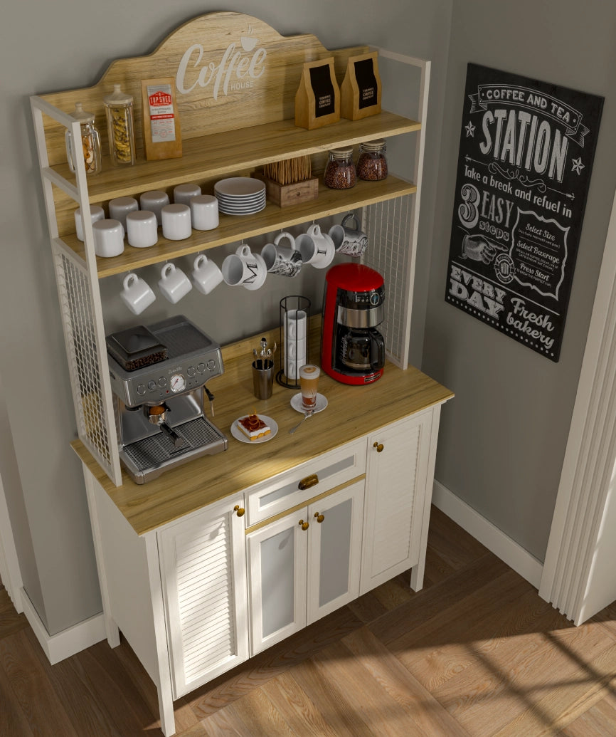 Karina Premium Moonstone Coffee Corner - Moonstone Coffee Cabinet Made in Turkey to Order for UK Dining Room Interiors - Moonstone coffee cabinet by Netline Home Interior