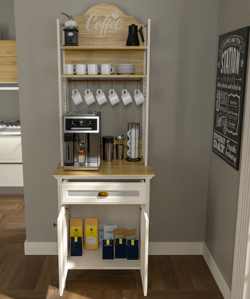 Salina Premium Moonstone Coffee Corner - Moonstone Coffee Cabinet Made in Turkey to Order for UK Dining Room Interiors - Moonstone coffee cabinet by Netline Home Interior