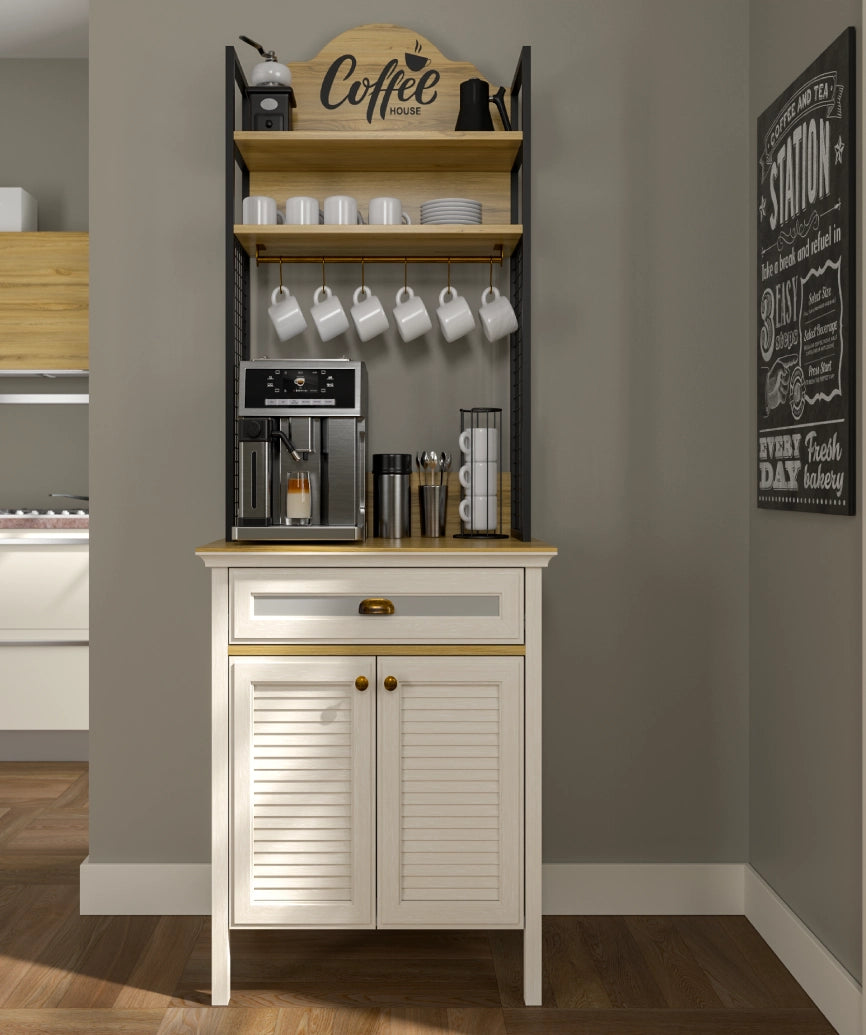 Salina Premium Moonstone Coffee Corner - Moonstone Coffee Cabinet Made in Turkey to Order for UK Dining Room Interiors - Moonstone coffee cabinet by Netline Home Interior