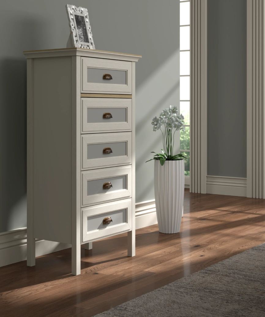 Alenya Premium Moonstone 5-Drawer Dresser - Moonstone Dresser Made in Turkey to Order for UK Bedroom Interiors - Moonstone dresser by Netline Home Interior