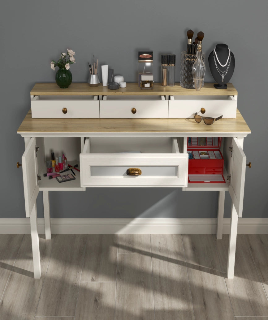 Velina Premium Moonstone 2-Door Single Drawer Dressing Table - Moonstone Dressing Table Made in Turkey to Order for UK Bedroom Interiors - Moonstone dressing table by Netline Home Interior