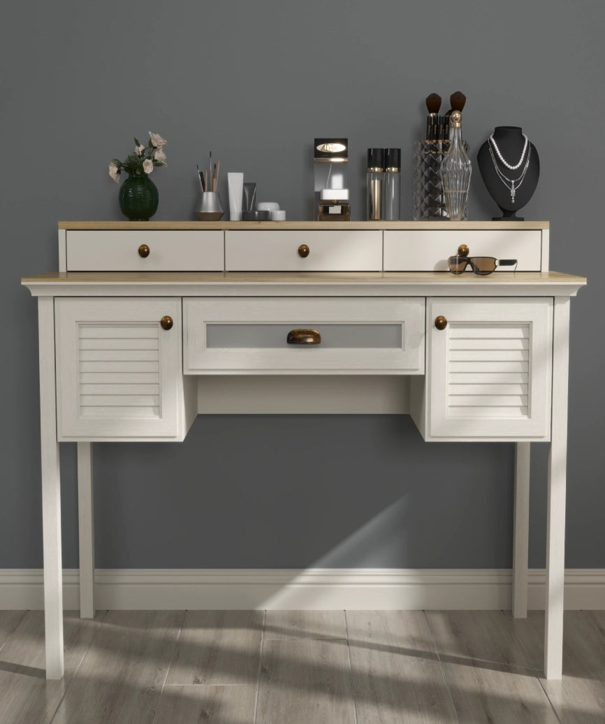 Velina Premium Moonstone 2-Door Single Drawer Dressing Table - Moonstone Dressing Table Made in Turkey to Order for UK Bedroom Interiors - Moonstone dressing table by Netline Home Interior