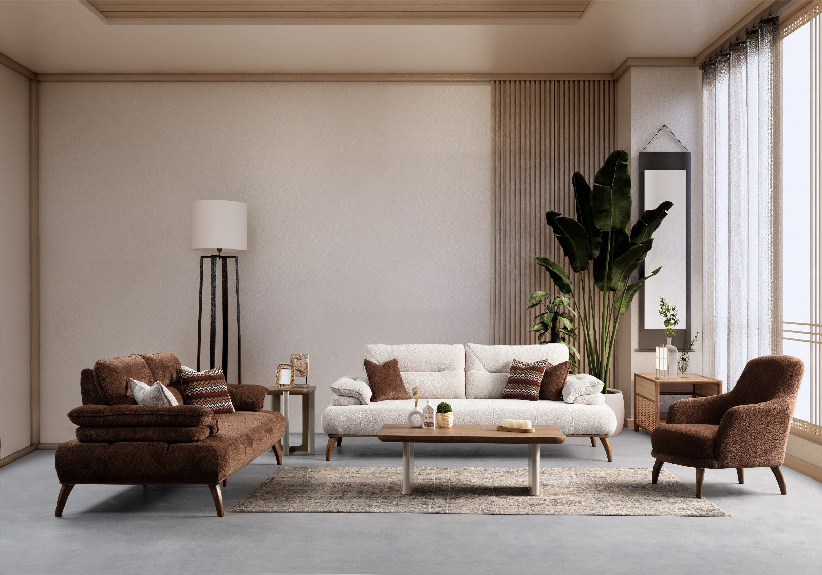 Latte Sofa Set by Netline Interiors