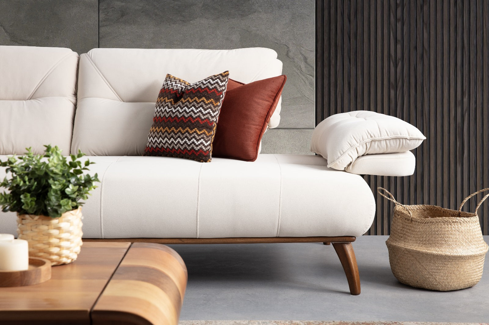 Latte 3 Seater Sofa by Netline Interiors