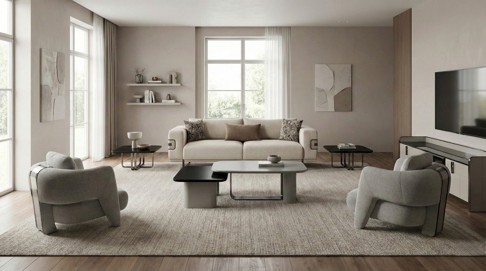 Aura 4 Seater Sofa (SK) by Netline Interiors
