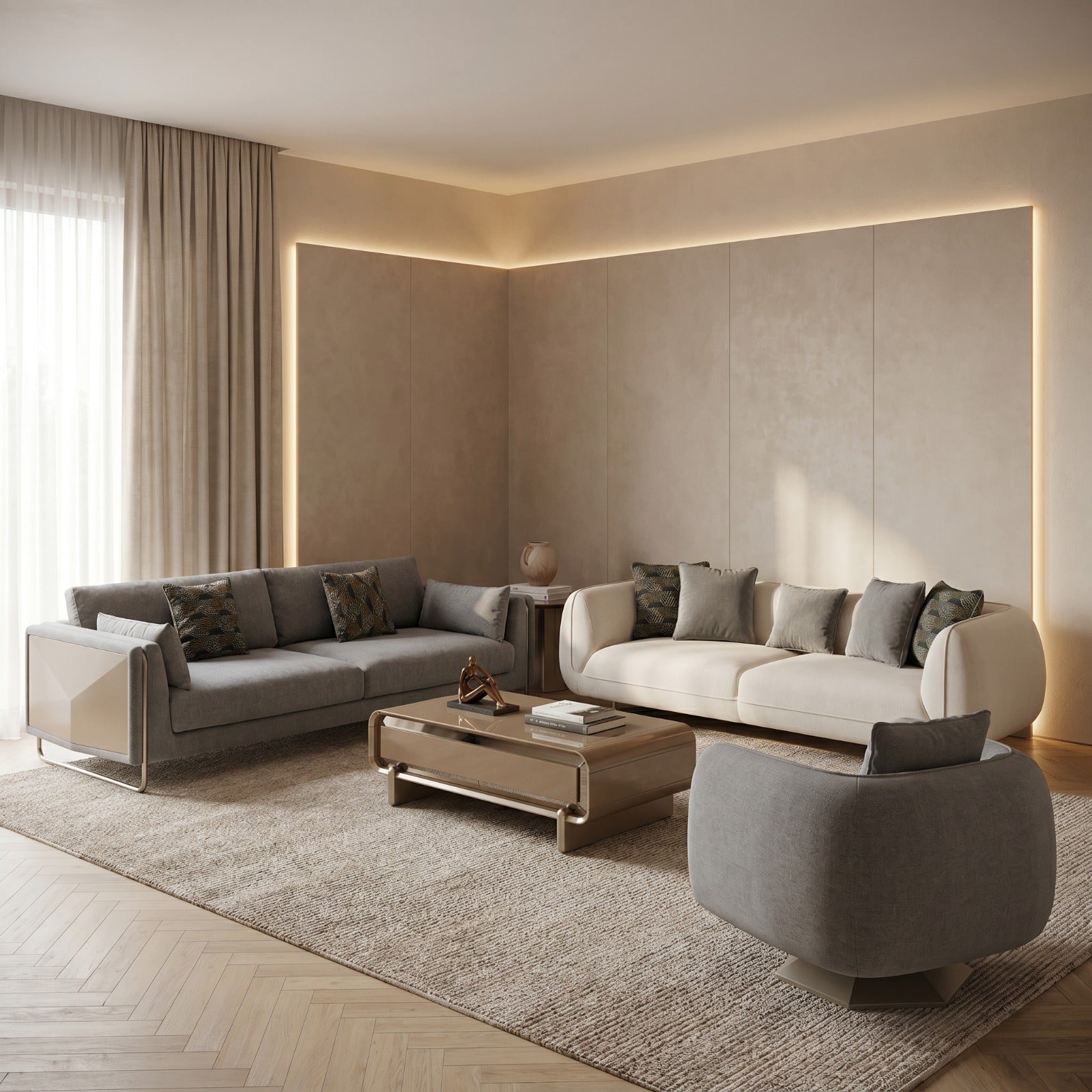 Monaco Sofa Set (SK) by Netline Interiors