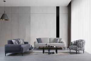 Navy Blue & Light Grey