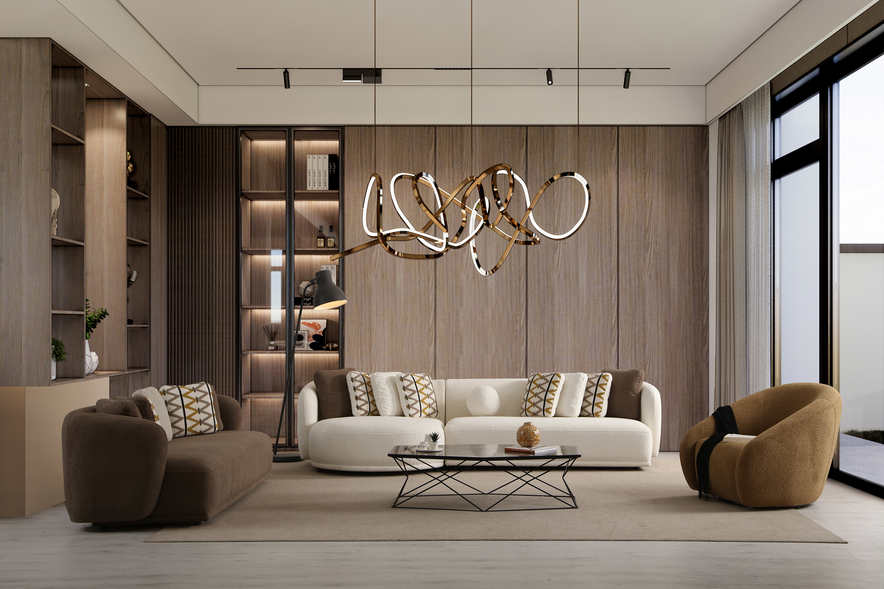 Modern Matiz sofa set by Netline Home Interior with plush cushions and sleek design for stylish living room seating.