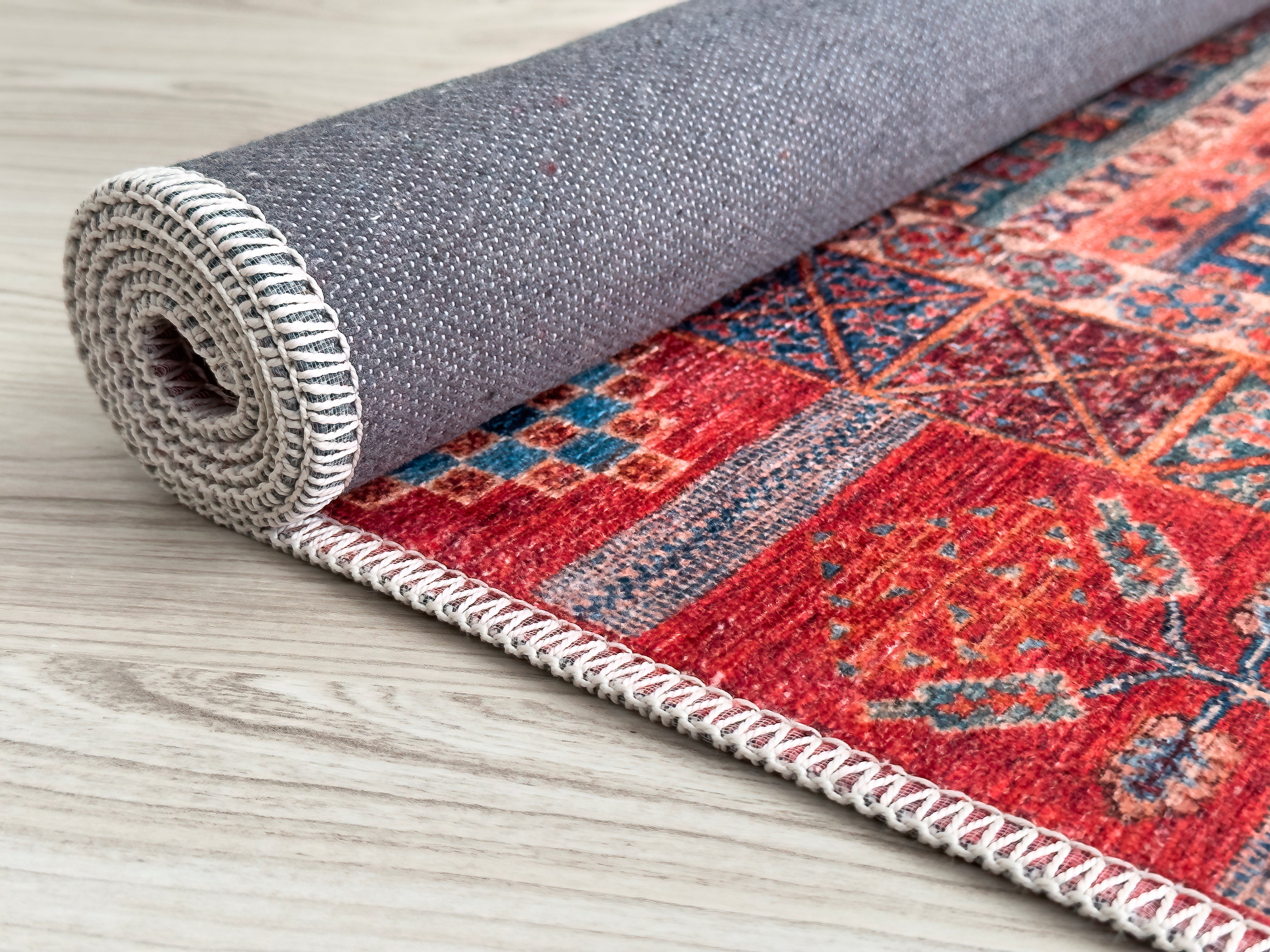 Netline Home Rugs Depot NH1316 – Machine Washable Caucasian Tribal Rug | Multicolor Striped Oriental Carpet for Living Room & Bedroom