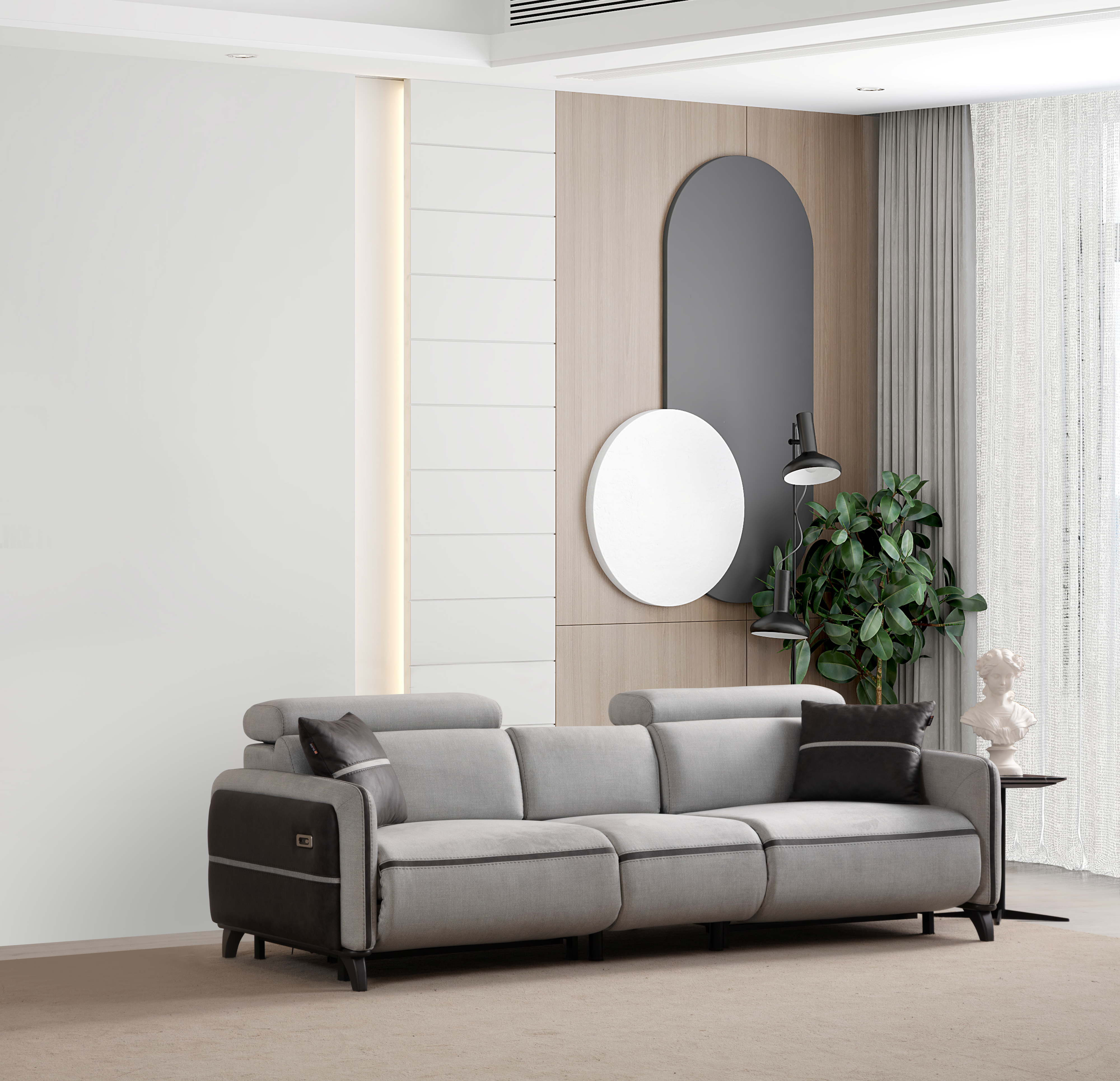 Delhi Recliner 3 Seater Sofa by Netline Interiors