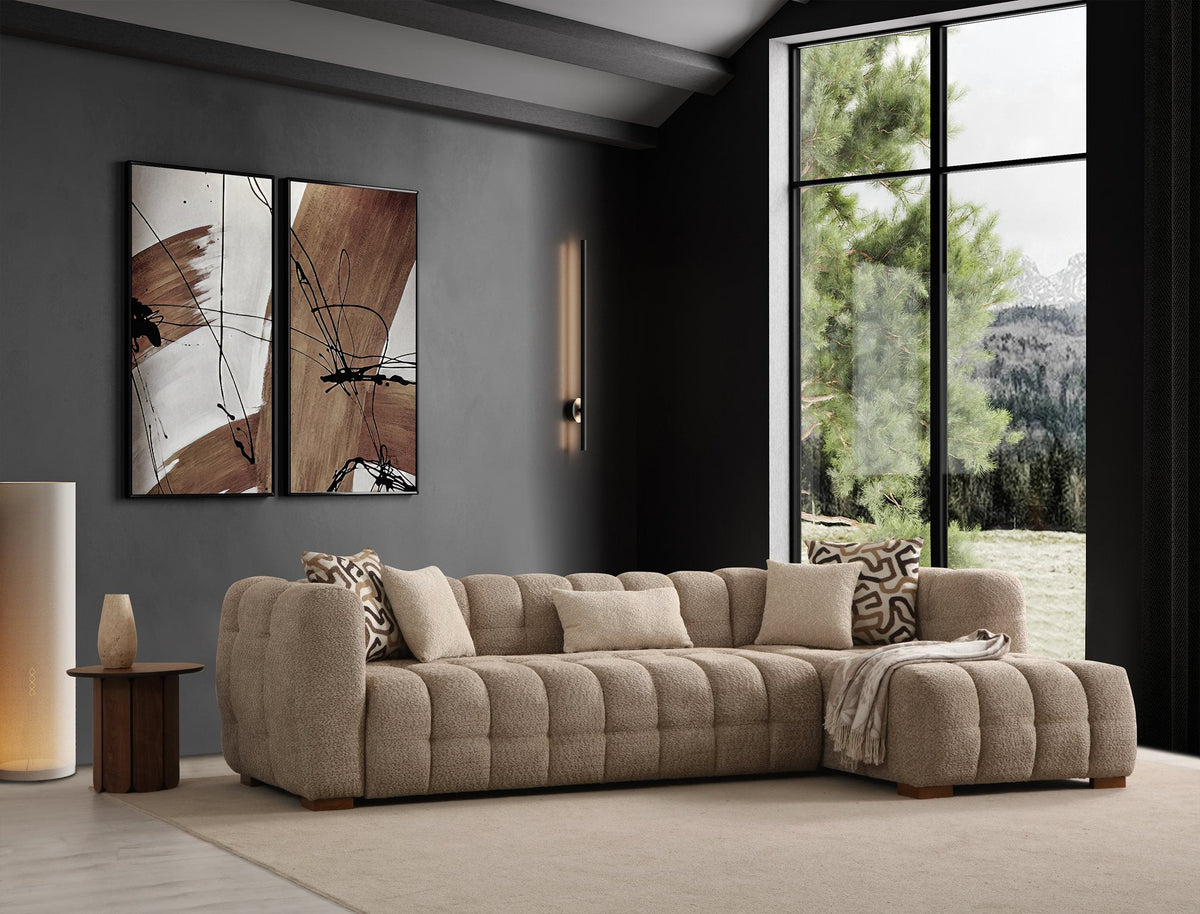 Estanze L-Shape Corner Sofa (SG) by Netline Interiors