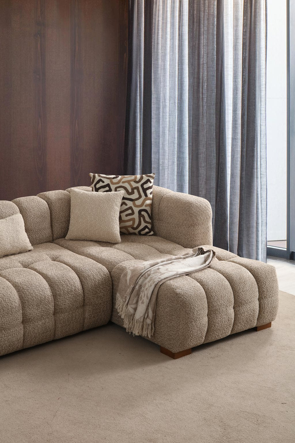 Estanze L-Shape Corner Sofa (SG) by Netline Interiors