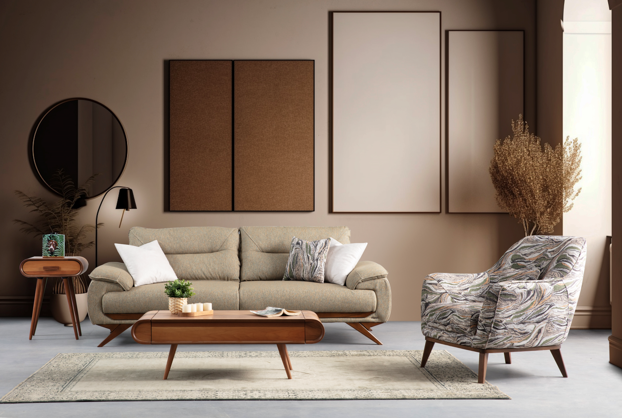 Modern Togo sofa set by Netline Home Interior featuring plush cushions and sleek design for stylish living room comfort.