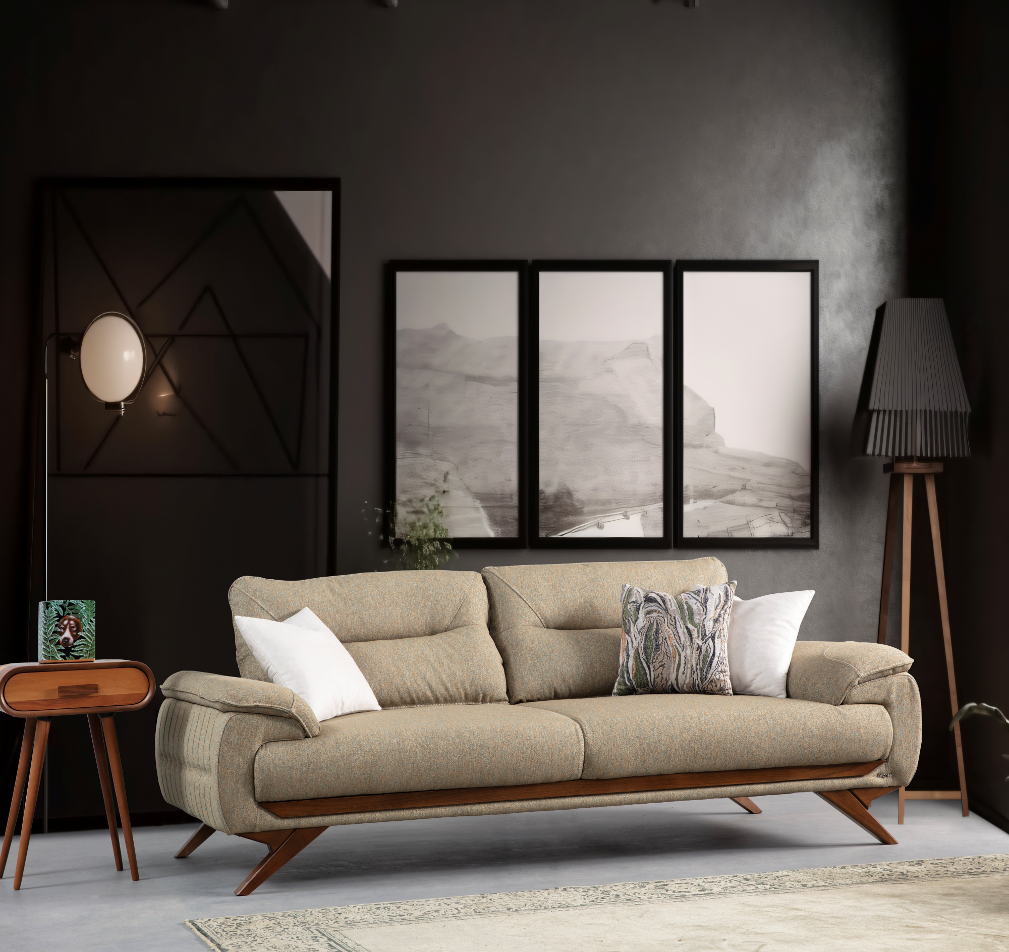 Netline Home Interior Togo 3 Seater Sofa with plush cushions and modern design, perfect for stylish everyday comfort.