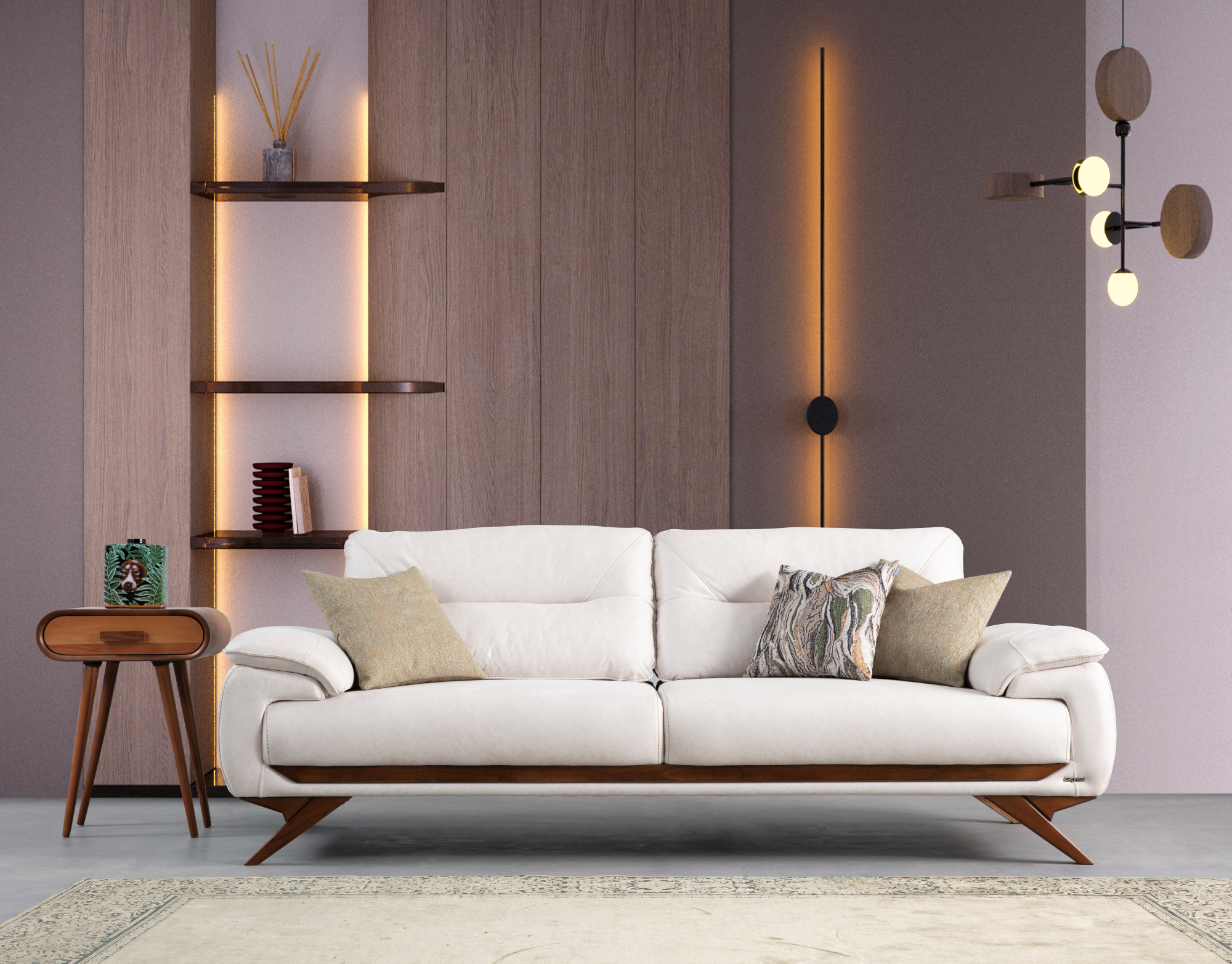 Netline Home Interior Togo 3 Seater Sofa with plush cushions and modern design, perfect for stylish everyday comfort.